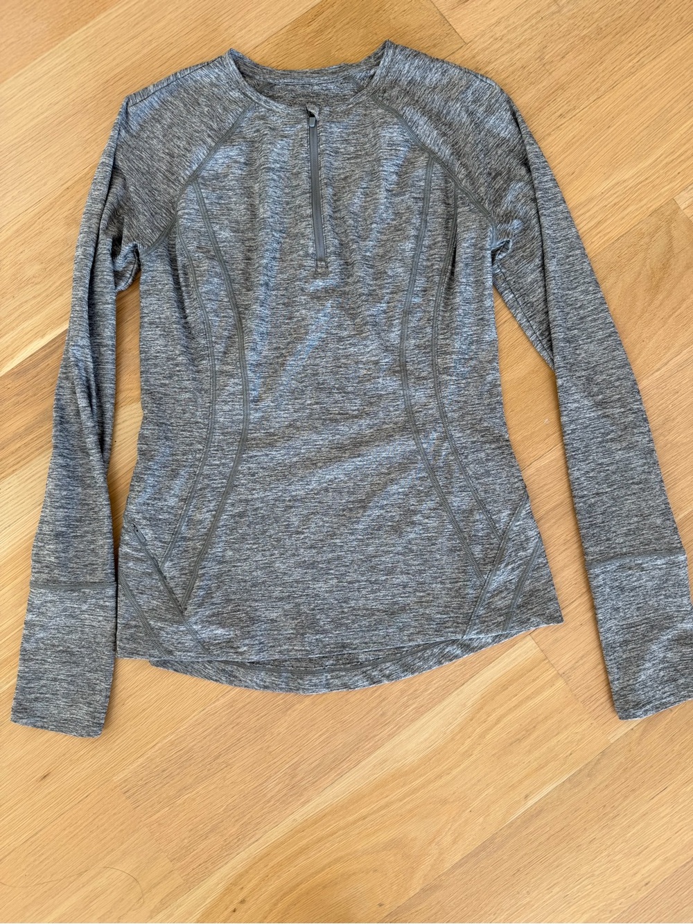 Athleta Running Wild Zip Pullover – Heather Gray